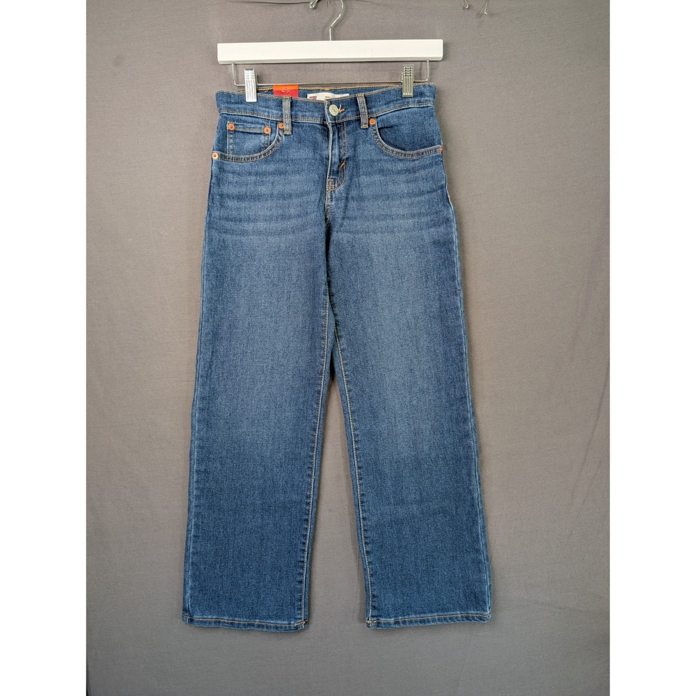 Levis Youth Girls Wide Leg Jeans Blue Denim Size 12 NWT 1707287